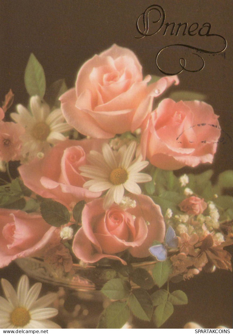 FLOWERS Vintage Postcard CPSM #PAS544.GB - Flowers