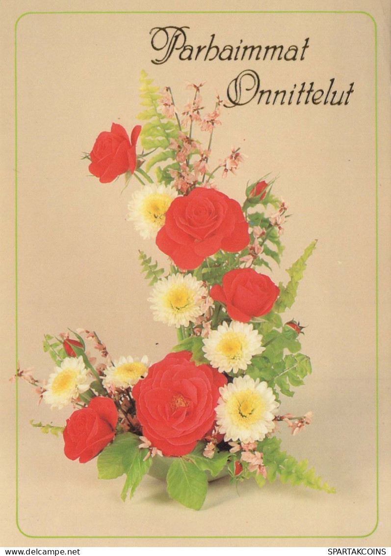 FLOWERS Vintage Postcard CPSM #PAS668.GB - Flowers