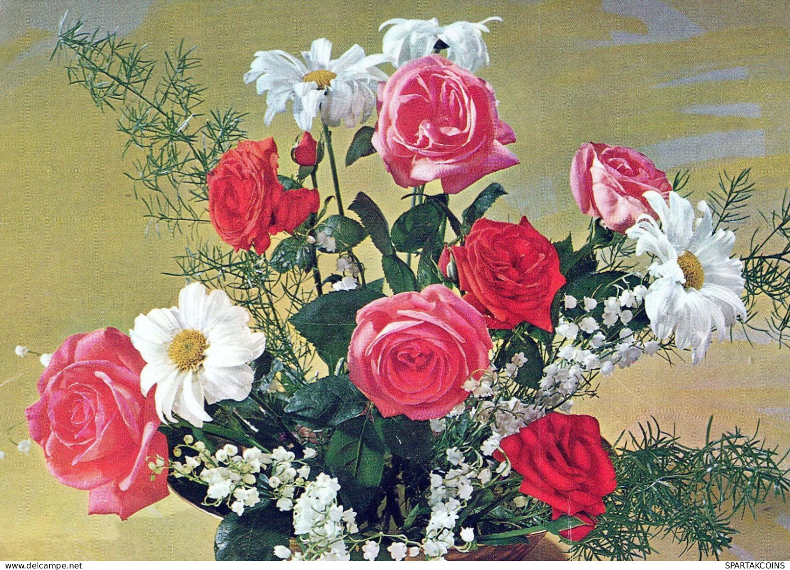 FLOWERS Vintage Postcard CPSM #PAR763.GB - Flowers