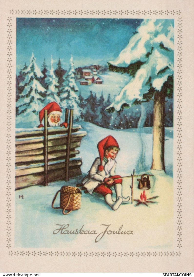 SANTA CLAUS CHRISTMAS Holidays Vintage Postcard CPSM #PAK410.GB - Santa Claus