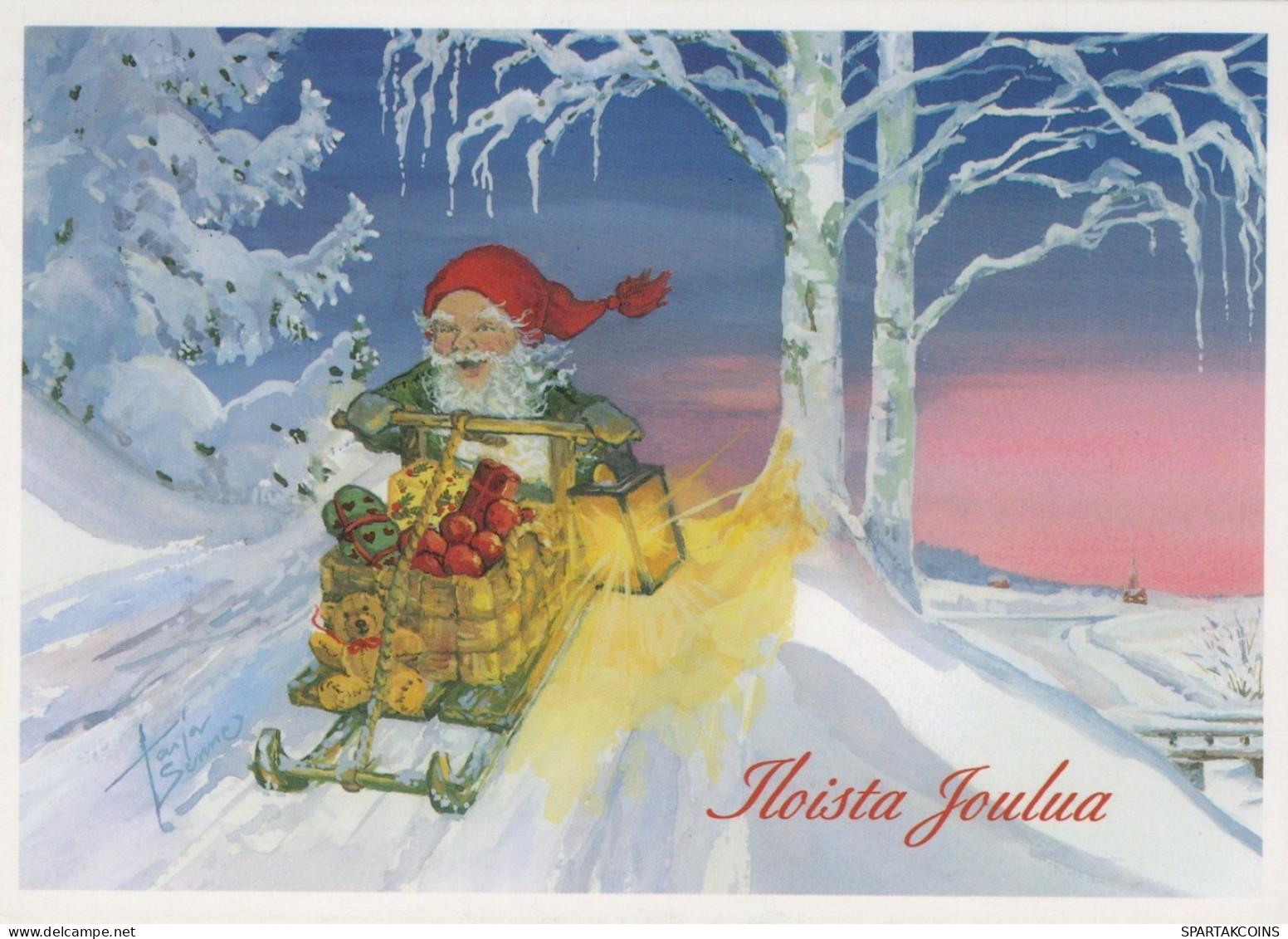 SANTA CLAUS CHRISTMAS Holidays Vintage Postcard CPSM #PAK113.GB - Kerstman