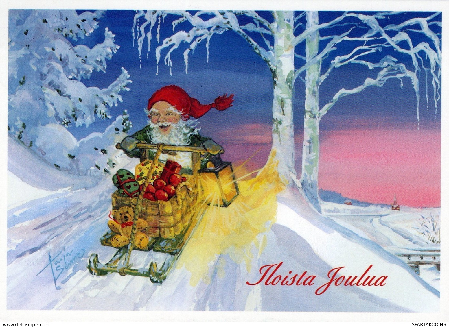 SANTA CLAUS CHRISTMAS Holidays Vintage Postcard CPSM #PAK113.GB - Kerstman