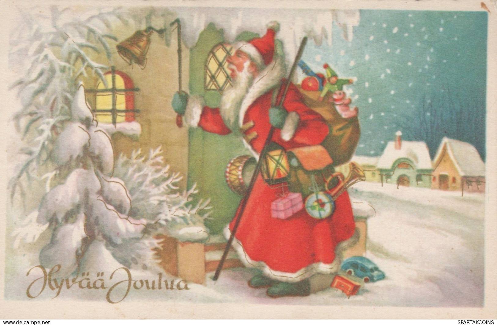 SANTA CLAUS CHRISTMAS Holidays Vintage Postcard CPSMPF #PAJ493.GB - Santa Claus