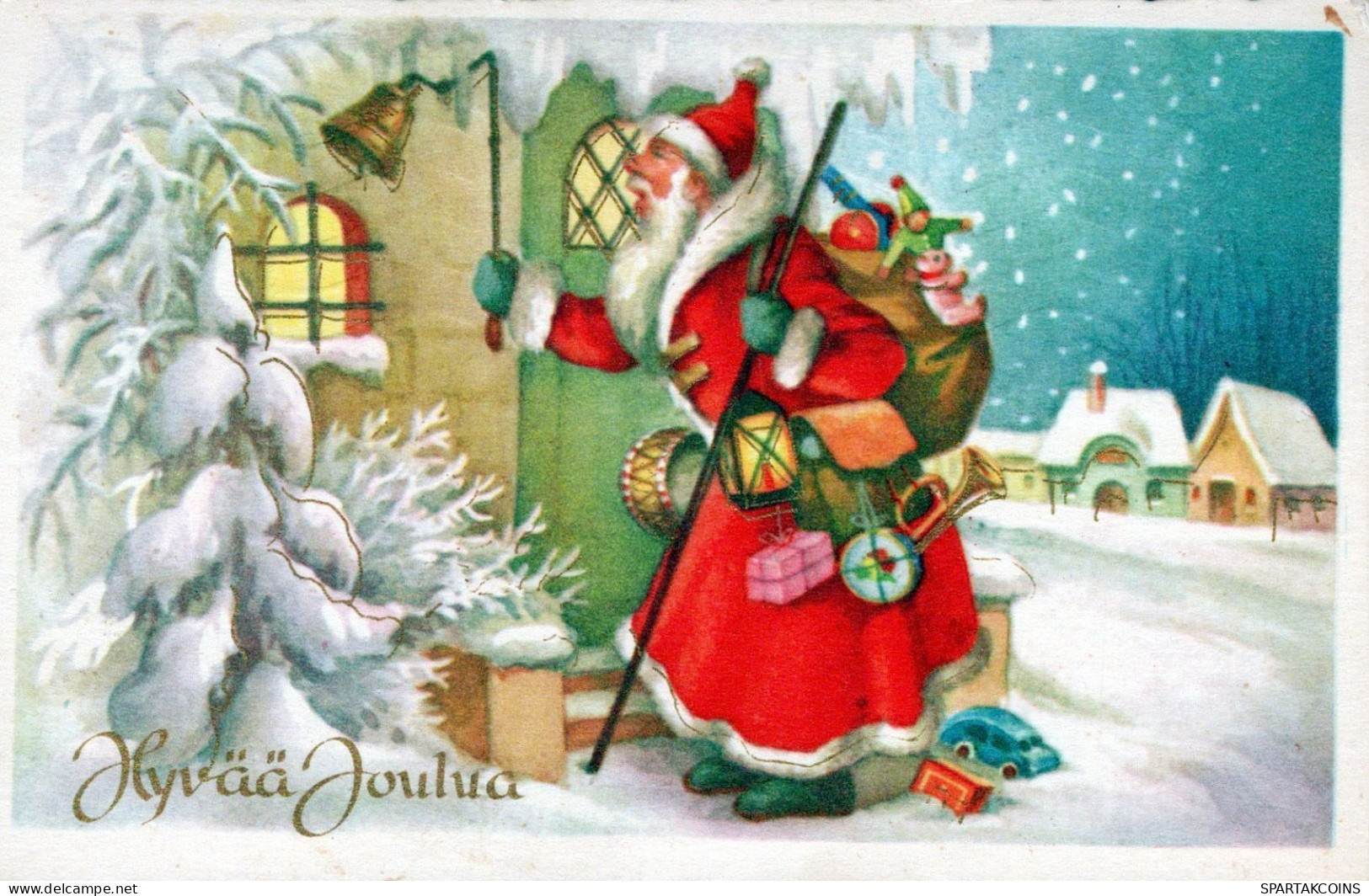 SANTA CLAUS CHRISTMAS Holidays Vintage Postcard CPSMPF #PAJ493.GB - Santa Claus