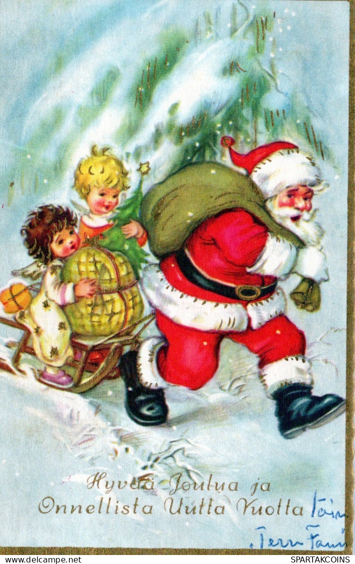 SANTA CLAUS CHRISTMAS Holidays Vintage Postcard CPSMPF #PAJ425.GB - Santa Claus