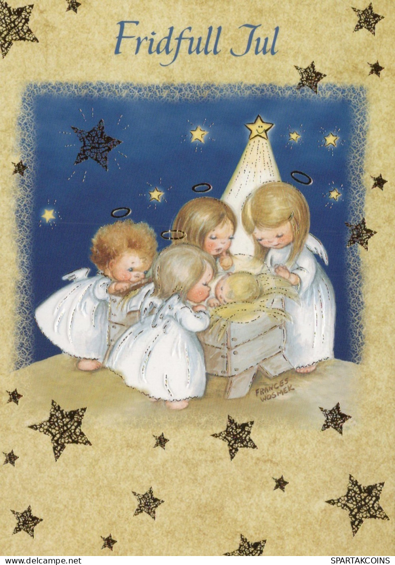 ANGEL CHRISTMAS Holidays Vintage Postcard CPSM #PAH724.GB - Anges