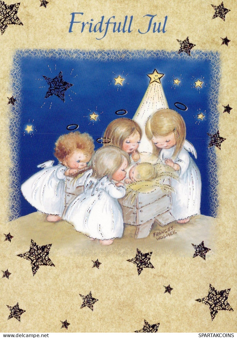 ANGEL CHRISTMAS Holidays Vintage Postcard CPSM #PAH724.GB - Anges