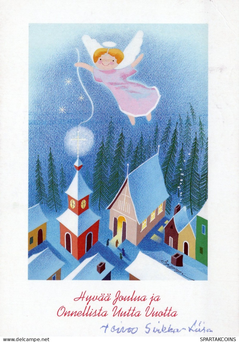 ANGEL CHRISTMAS Holidays Vintage Postcard CPSM #PAH420.GB - Angels