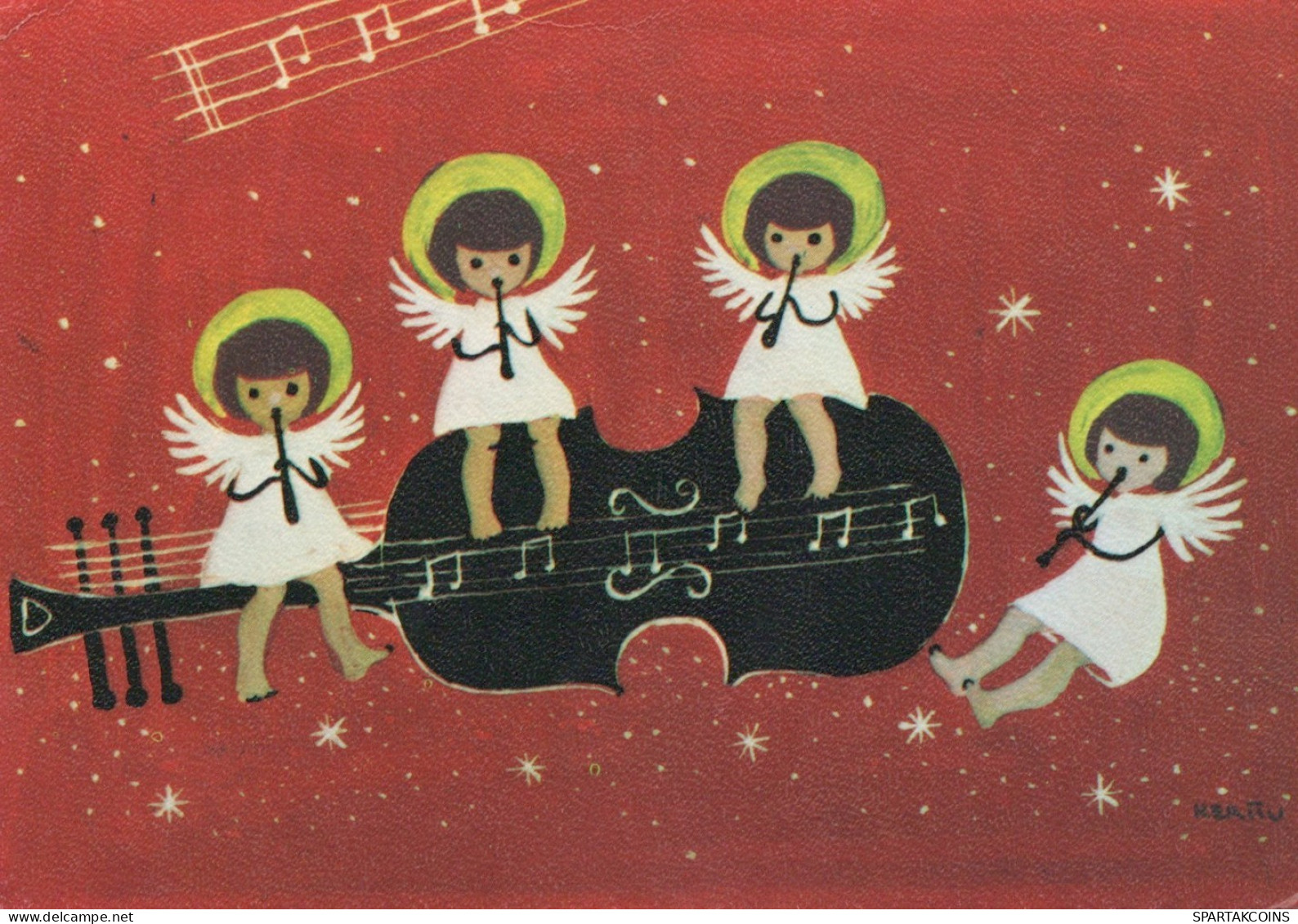 ANGEL CHRISTMAS Holidays Vintage Postcard CPSM #PAH224.GB - Engel