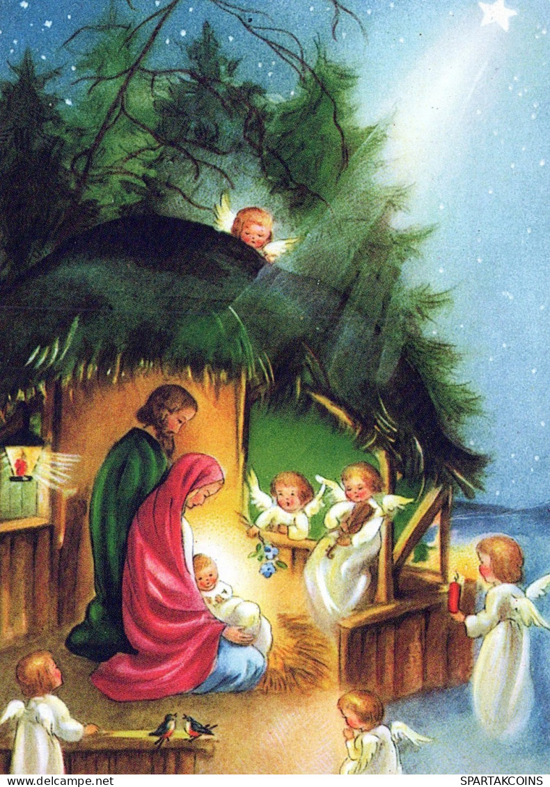 ANGEL CHRISTMAS Holidays Vintage Postcard CPSM #PAH785.GB - Anges