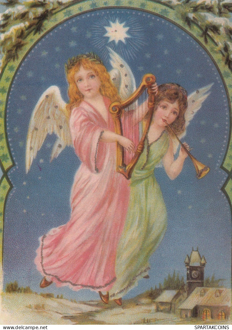 ANGEL CHRISTMAS Holidays Vintage Postcard CPSM #PAH604.GB - Angeles