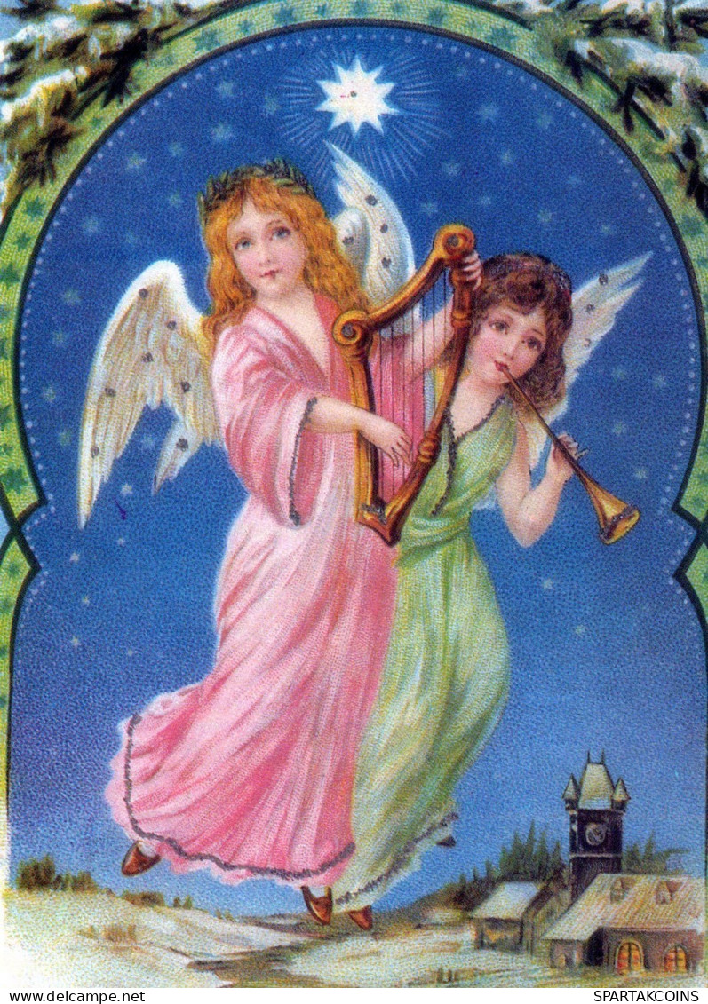 ANGEL CHRISTMAS Holidays Vintage Postcard CPSM #PAH604.GB - Angels