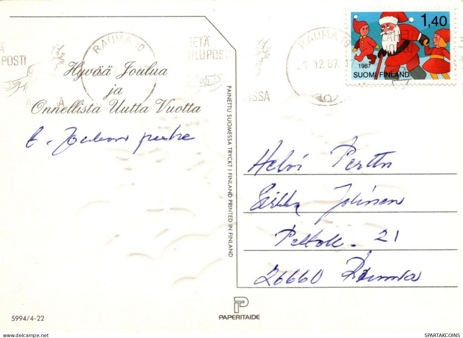 ANGEL CHRISTMAS Holidays Vintage Postcard CPSM #PAH033.GB - Angels