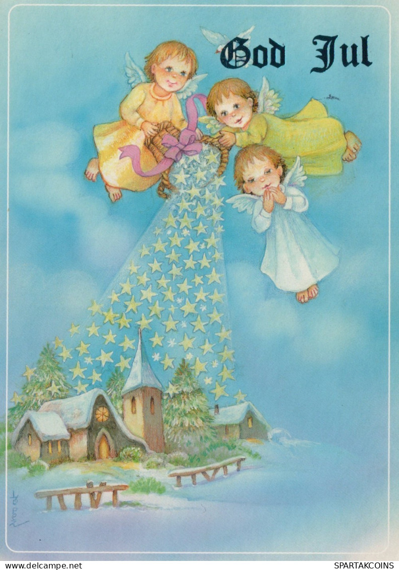 ANGEL CHRISTMAS Holidays Vintage Postcard CPSM #PAG910.GB - Engel