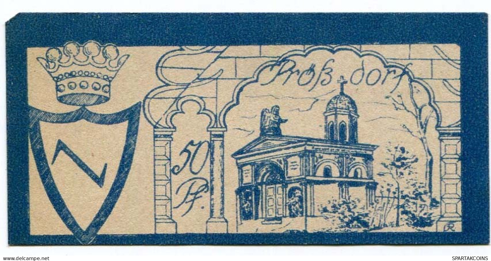 50 PFENNIG 1922 Stadt PRoSSDORF Thuringia DEUTSCHLAND Notgeld Papiergeld Banknote #PL723 - Lokale Ausgaben