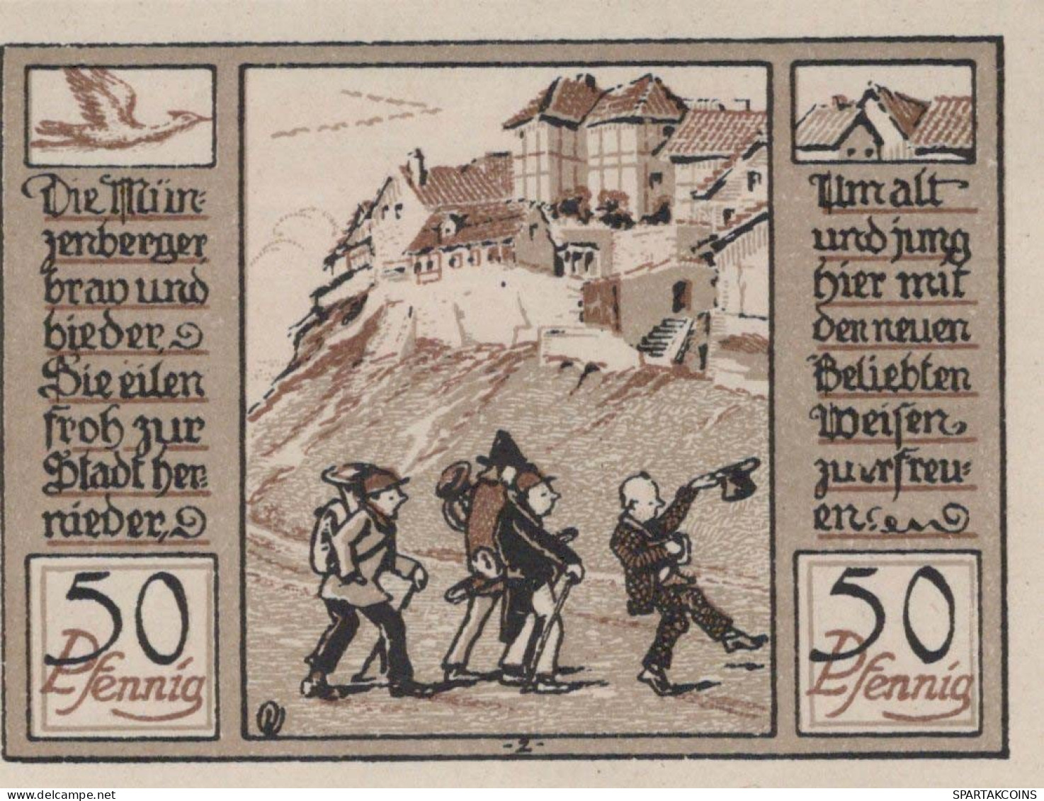 50 PFENNIG 1922 Stadt QUEDLINBURG Saxony UNC DEUTSCHLAND Notgeld Banknote #PB827 - Lokale Ausgaben