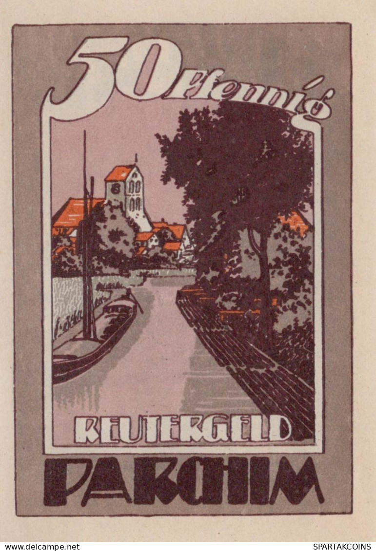 50 PFENNIG 1922 Stadt PARCHIM Mecklenburg-Schwerin UNC DEUTSCHLAND #PI869 - Lokale Ausgaben