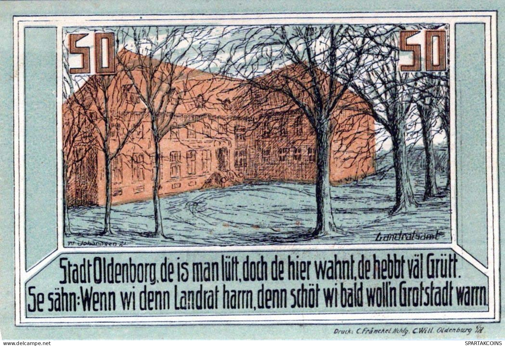 50 PFENNIG 1922 Stadt OLDENBURG IN HOLSTEIN Schleswig-Holstein DEUTSCHLAND #PF642 - Lokale Ausgaben