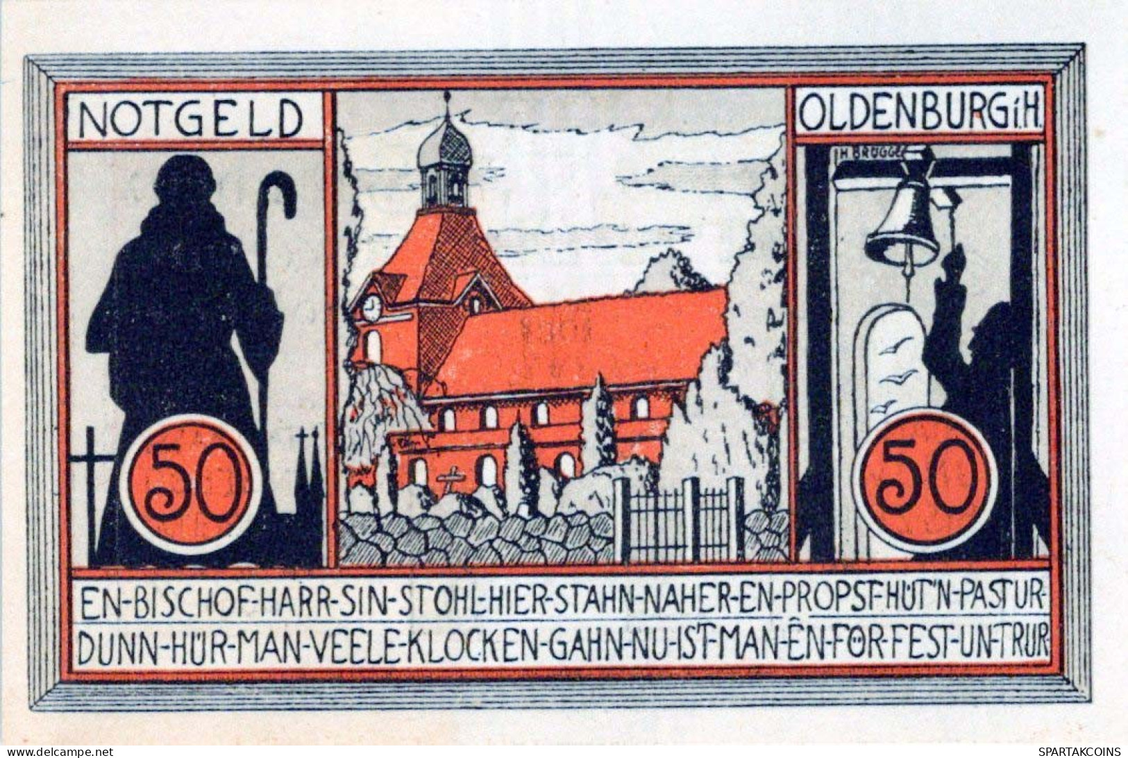 50 PFENNIG 1922 Stadt OLDENBURG IN HOLSTEIN Schleswig-Holstein DEUTSCHLAND #PF436 - [11] Emisiones Locales