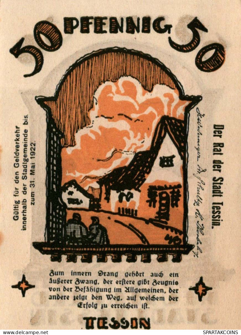 50 PFENNIG 1922 Stadt NEUKLOSTER Mecklenburg-Schwerin UNC DEUTSCHLAND #PI571 - [11] Emissions Locales