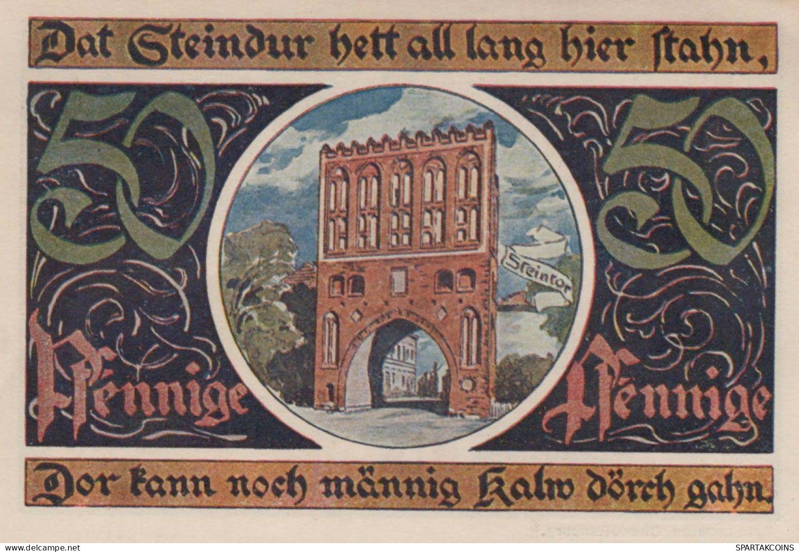 50 PFENNIG 1922 Stadt MALCHIN Mecklenburg-Schwerin UNC DEUTSCHLAND #PI744 - [11] Emisiones Locales