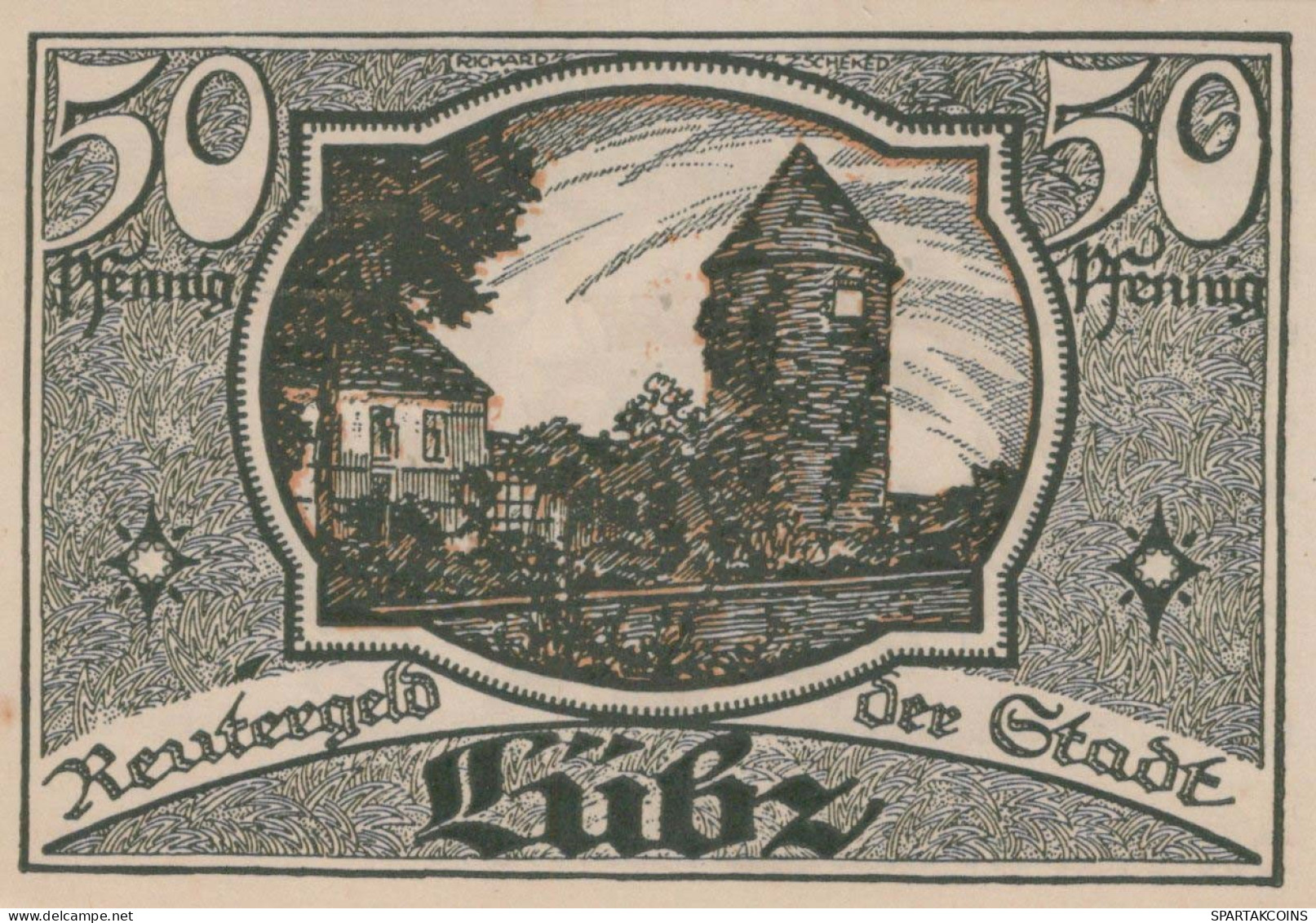 50 PFENNIG 1922 Stadt LÜBZ Mecklenburg-Schwerin DEUTSCHLAND Notgeld #PJ128 - Lokale Ausgaben