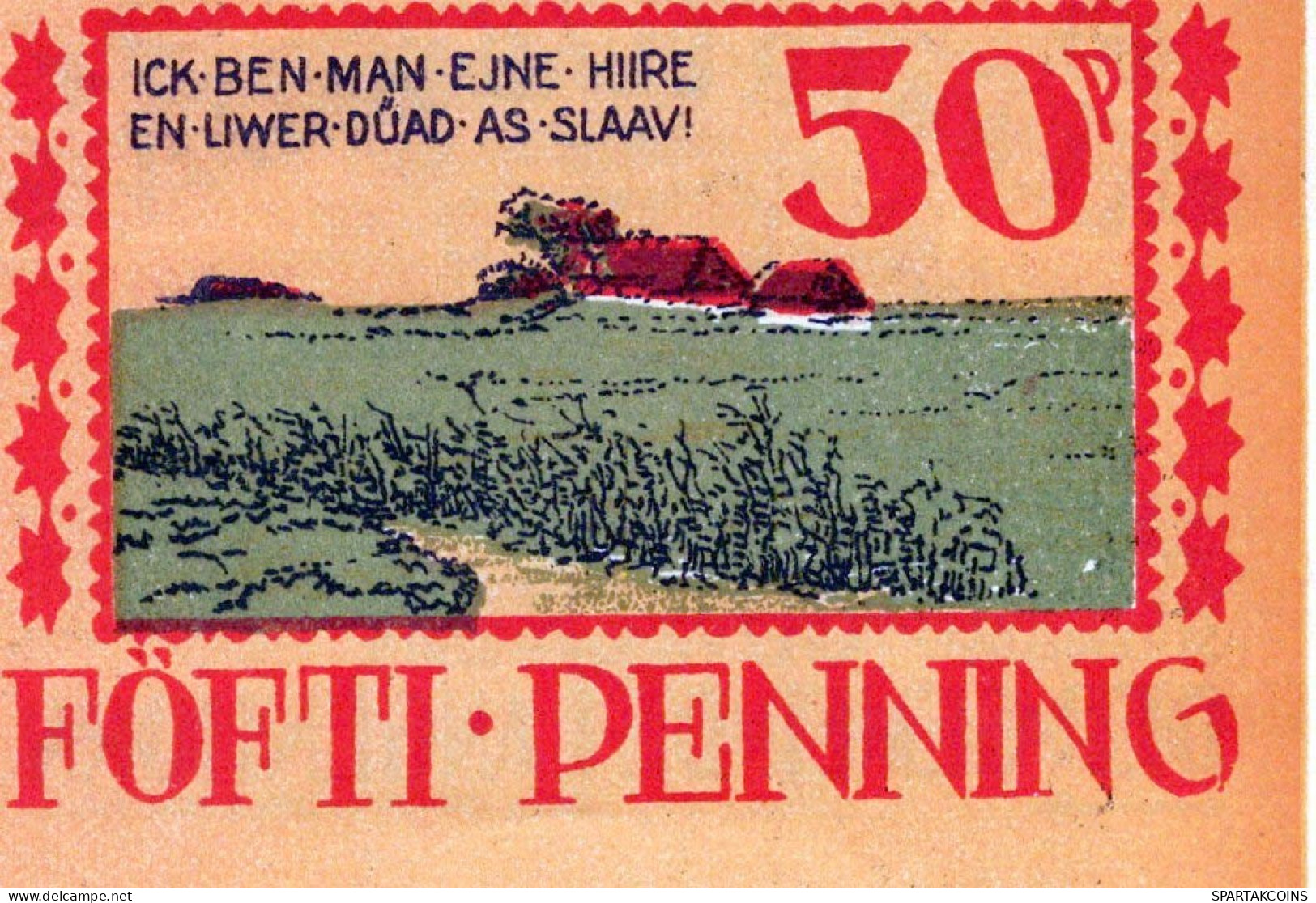 50 PFENNIG 1922 Stadt LANGENHORN IN NORDFRIESLAND UNC DEUTSCHLAND #PH660 - [11] Emissions Locales