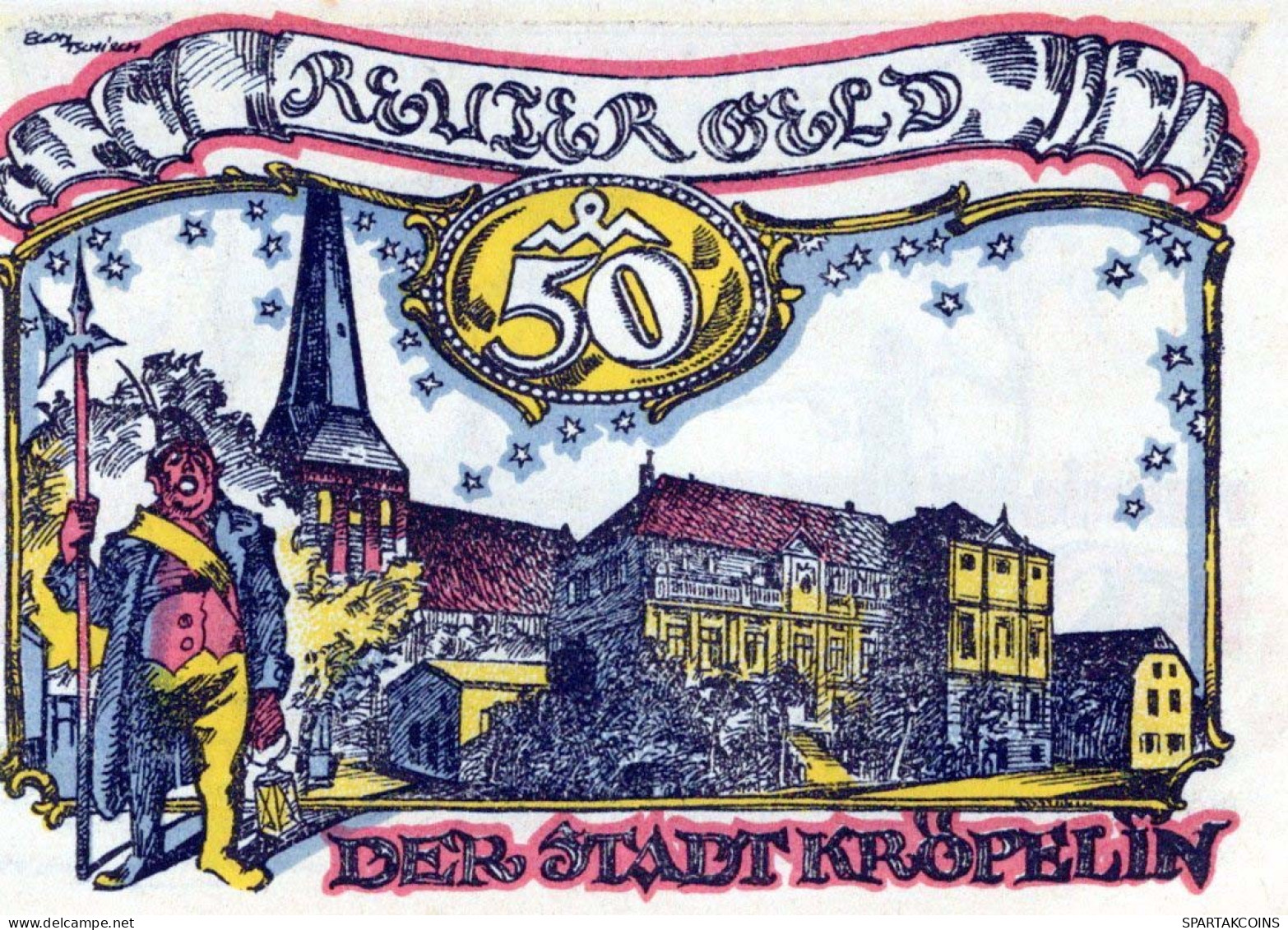 50 PFENNIG 1922 Stadt KRoPELIN Mecklenburg-Schwerin UNC DEUTSCHLAND #PI617 - Lokale Ausgaben