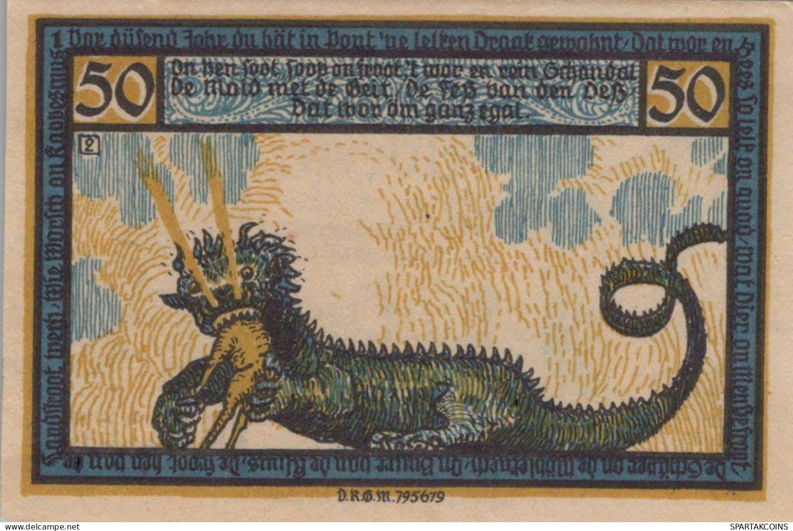 50 PFENNIG 1922 Stadt GELDERN Rhine UNC DEUTSCHLAND Notgeld Banknote #PH637 - [11] Emissions Locales
