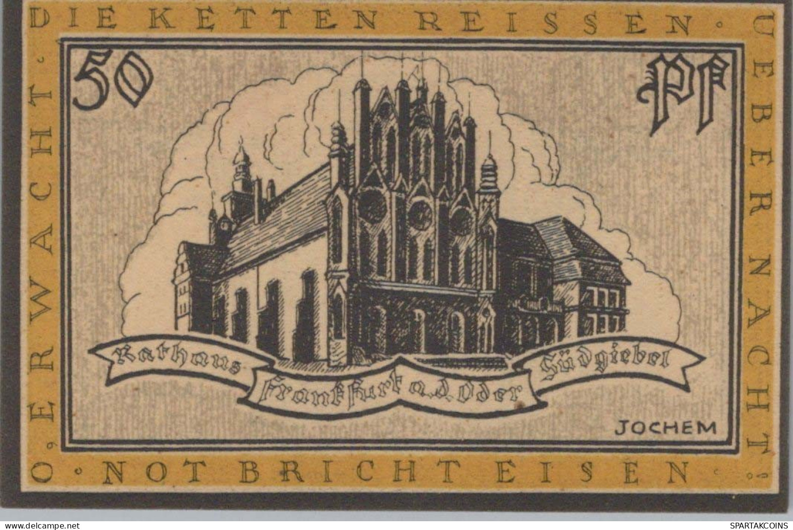 50 PFENNIG 1922 Stadt FRANKFURT AN DER ODER Brandenburg UNC DEUTSCHLAND #PA587 - Lokale Ausgaben