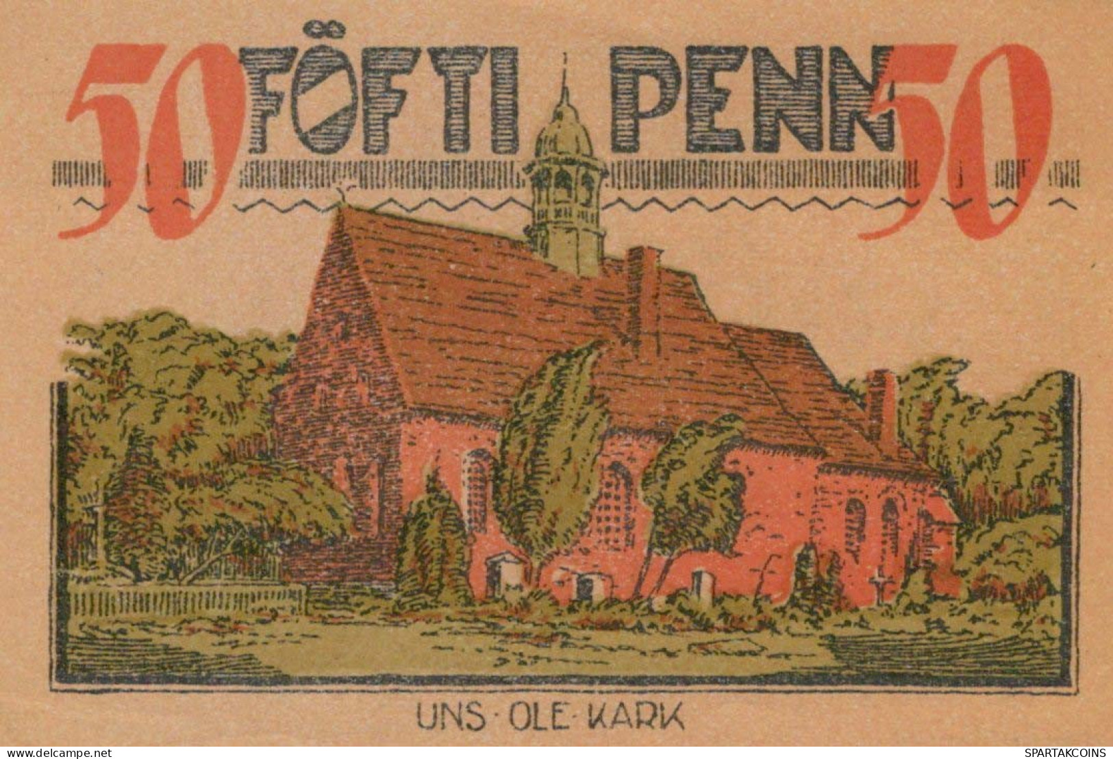 50 PFENNIG 1922 Stadt BREDSTEDT Schleswig-Holstein UNC DEUTSCHLAND #PH156 - [11] Local Banknote Issues