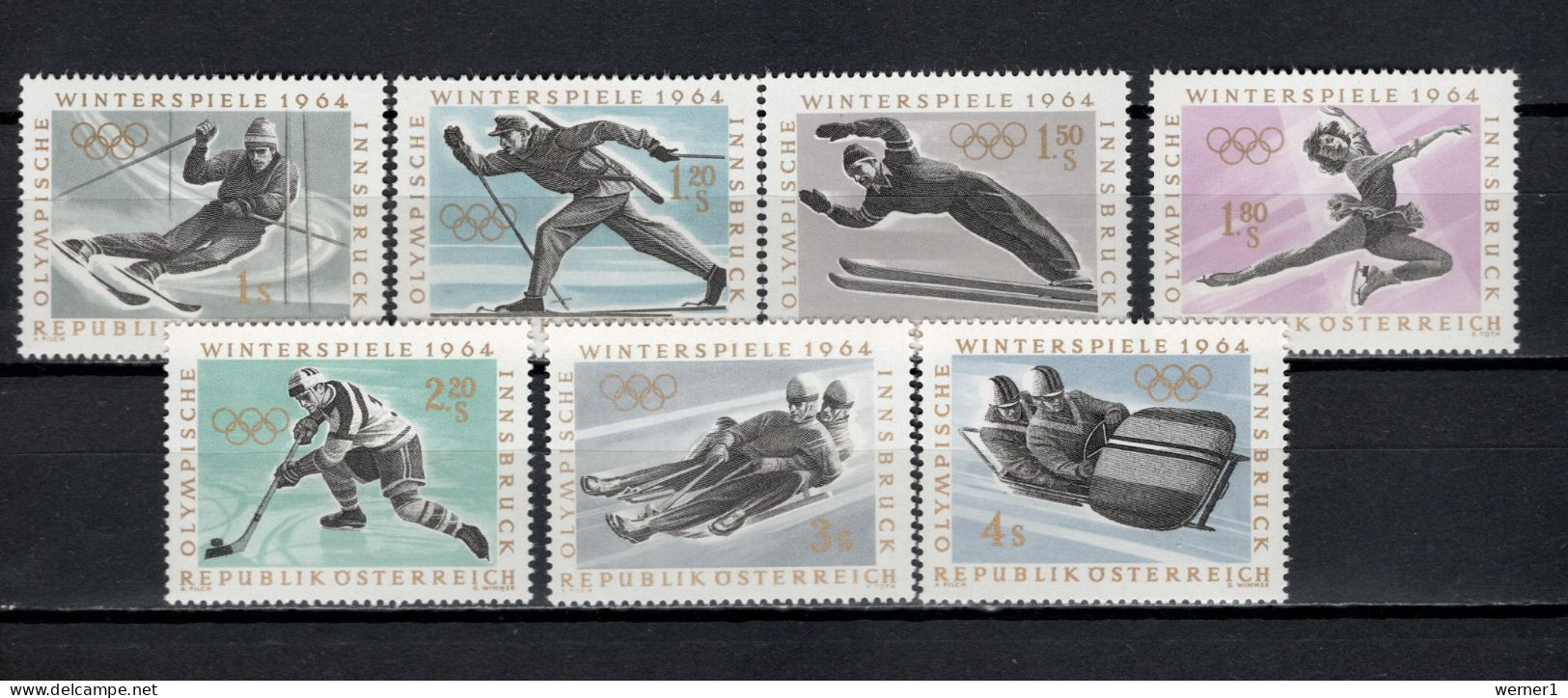 Austria 1963 Olympic Games Innsbruck Set Of 7 MNH - Winter 1964: Innsbruck