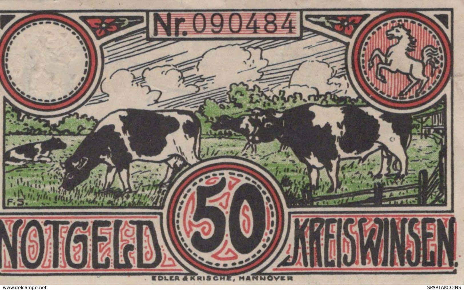 50 PFENNIG 1921 Stadt WINSEN Hanover UNC DEUTSCHLAND Notgeld Banknote #PC358 - [11] Emissions Locales