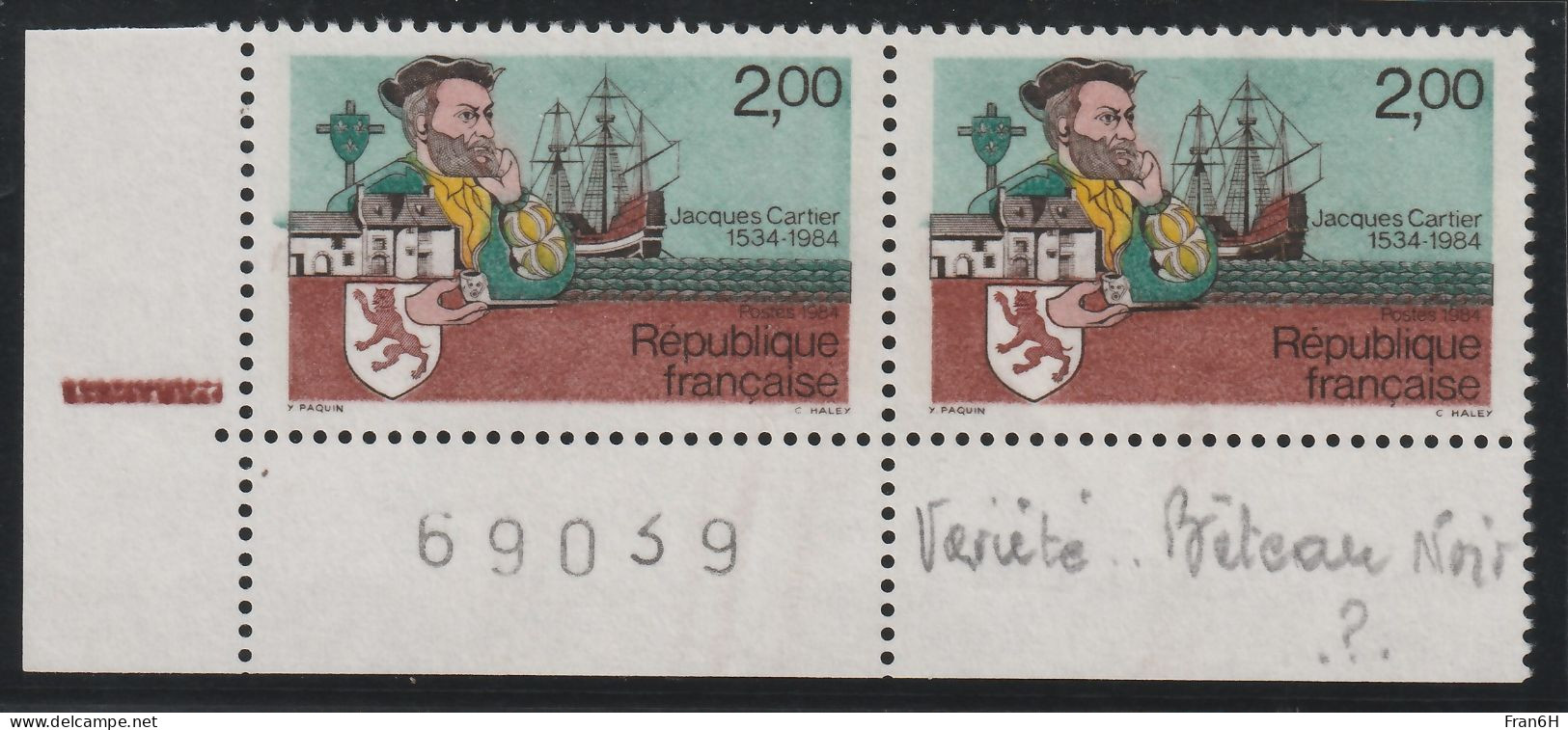 YT N° 2307 Variété Bateau Noir - Neufs ** - MNH - - Unused Stamps