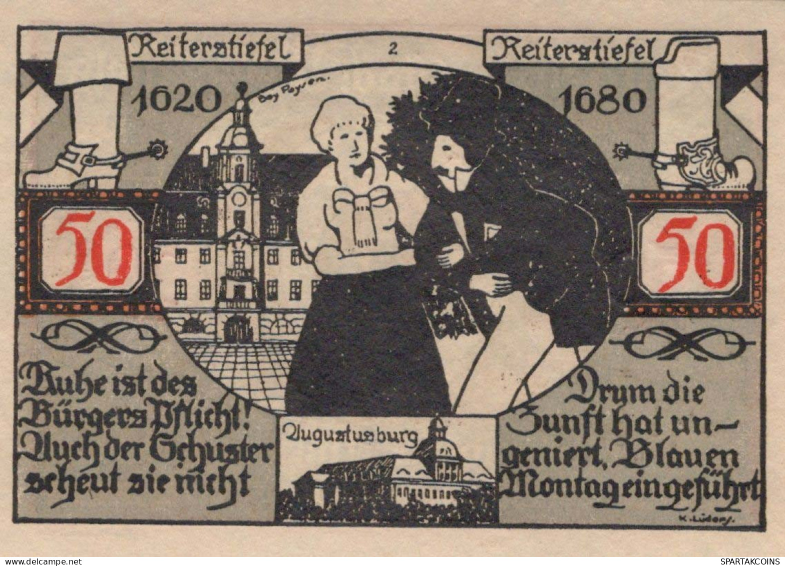 50 PFENNIG 1921 Stadt WEISSENFELS Saxony UNC DEUTSCHLAND Notgeld Banknote #PI008 - [11] Local Banknote Issues