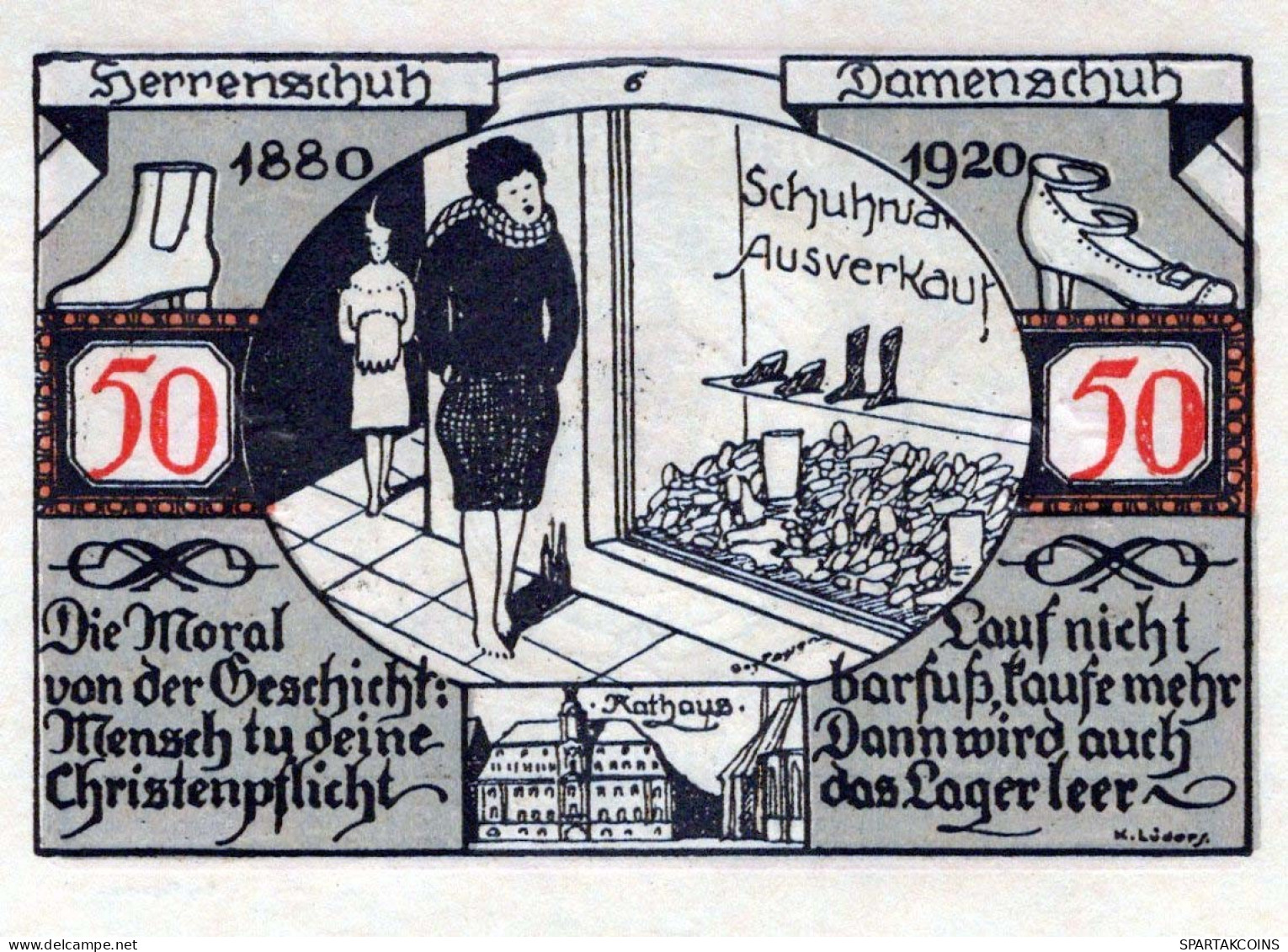 50 PFENNIG 1921 Stadt WEISSENFELS Saxony UNC DEUTSCHLAND Notgeld Banknote #PI006 - [11] Emisiones Locales