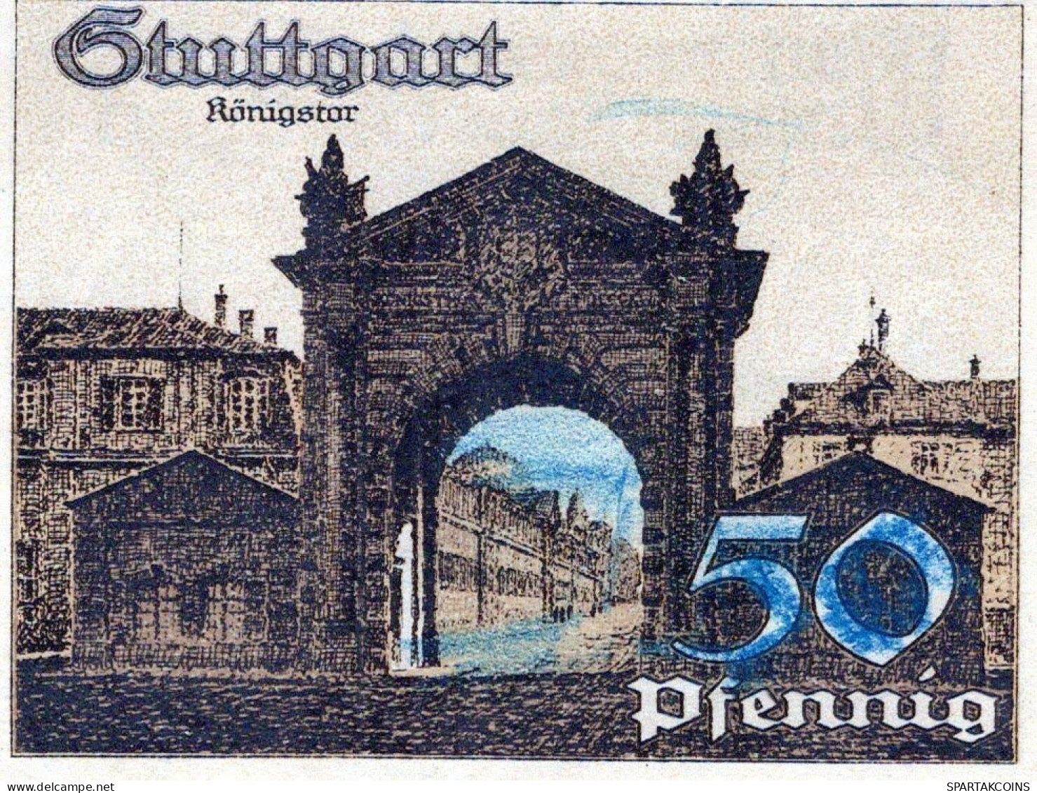 50 PFENNIG 1921 Stadt STUTTGART Württemberg UNC DEUTSCHLAND Notgeld #PC433 - [11] Emissioni Locali