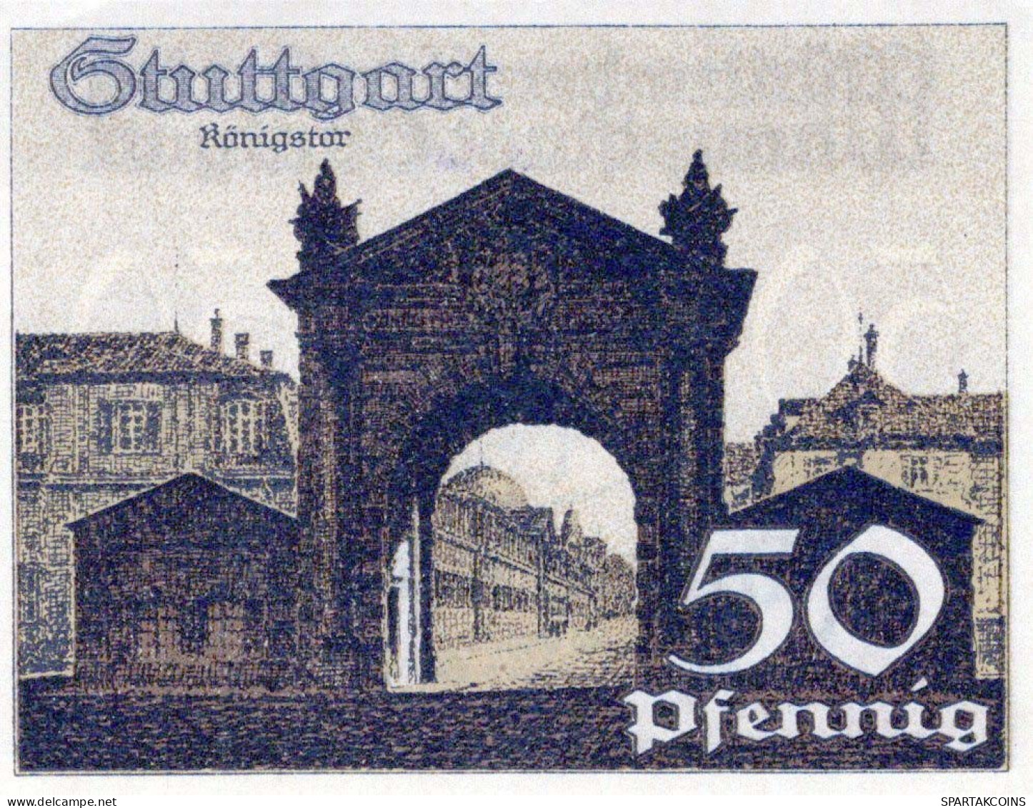 50 PFENNIG 1921 Stadt STUTTGART Württemberg UNC DEUTSCHLAND Notgeld #PC434 - [11] Emissioni Locali
