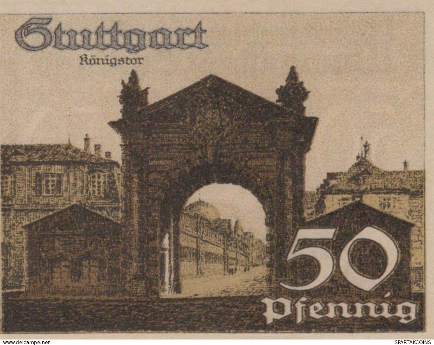 50 PFENNIG 1921 Stadt STUTTGART Württemberg UNC DEUTSCHLAND Notgeld #PC430 - [11] Emissions Locales