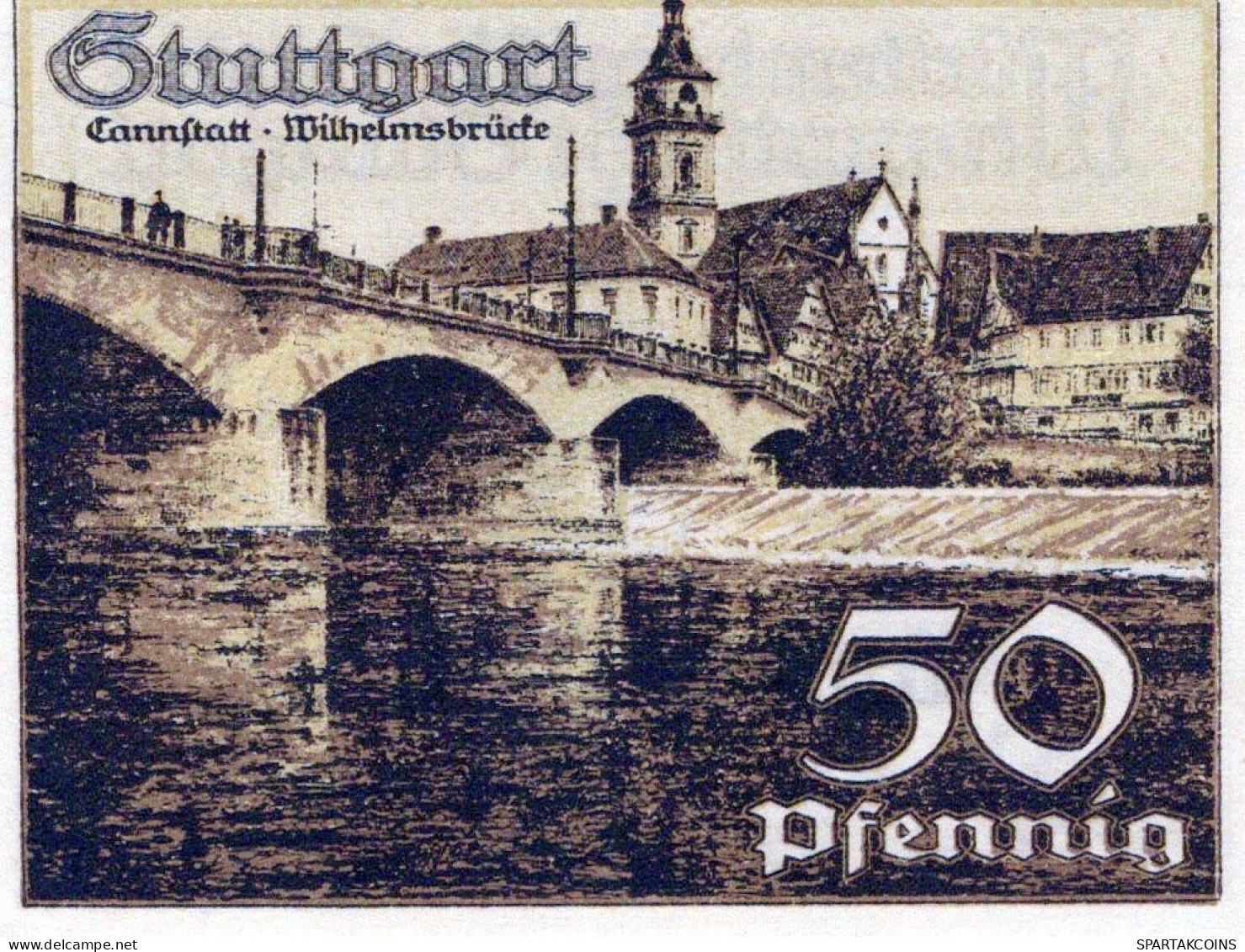 50 PFENNIG 1921 Stadt STUTTGART Württemberg UNC DEUTSCHLAND Notgeld #PC429 - [11] Local Banknote Issues