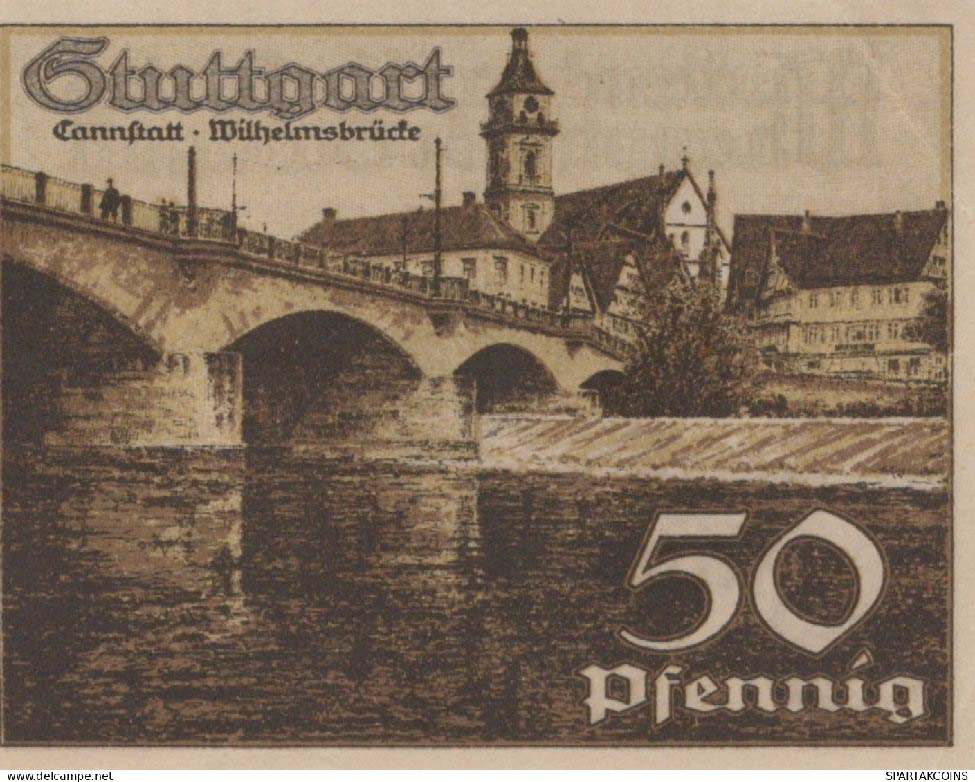 50 PFENNIG 1921 Stadt STUTTGART Württemberg UNC DEUTSCHLAND Notgeld #PC422 - Lokale Ausgaben