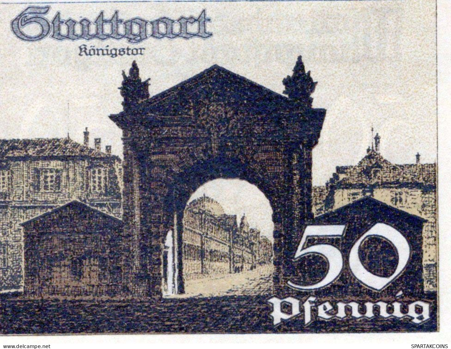 50 PFENNIG 1921 Stadt STUTTGART Württemberg UNC DEUTSCHLAND Notgeld #PC419 - [11] Local Banknote Issues