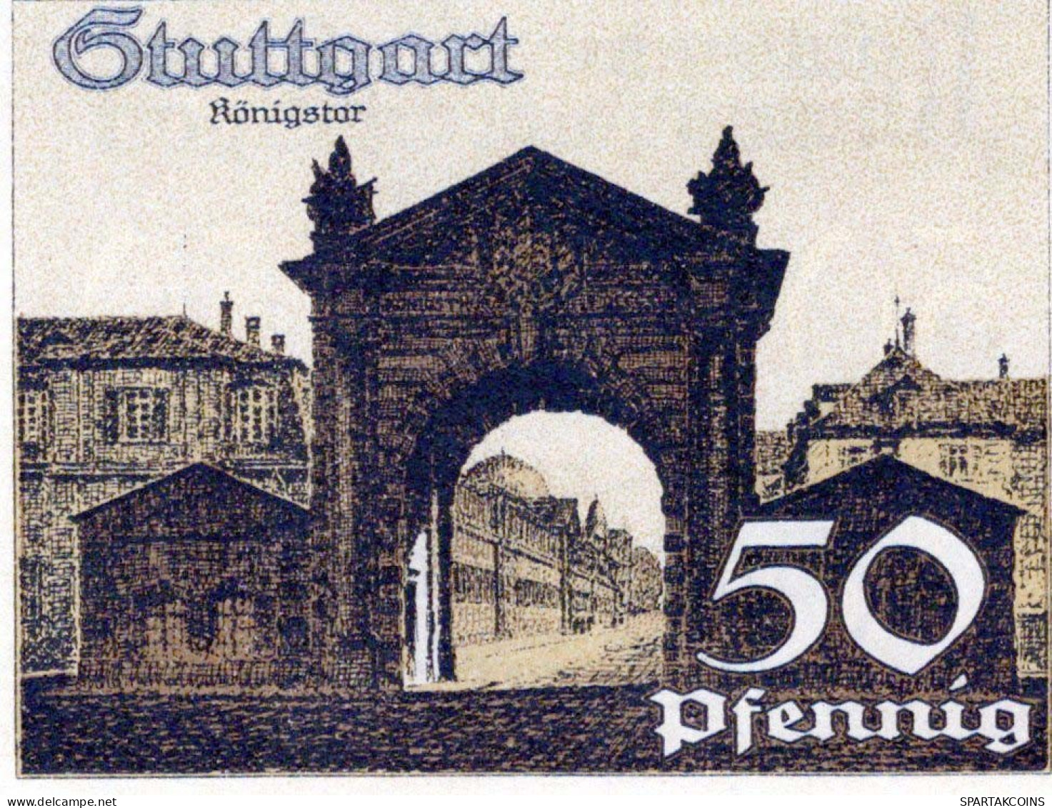 50 PFENNIG 1921 Stadt STUTTGART Württemberg UNC DEUTSCHLAND Notgeld #PC420 - [11] Local Banknote Issues