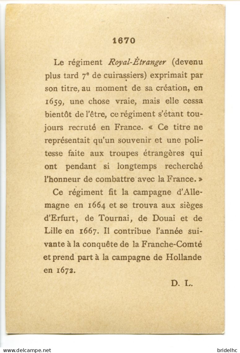 Image Cuirassiers 1670 Eugène Titeux - Autres & Non Classés