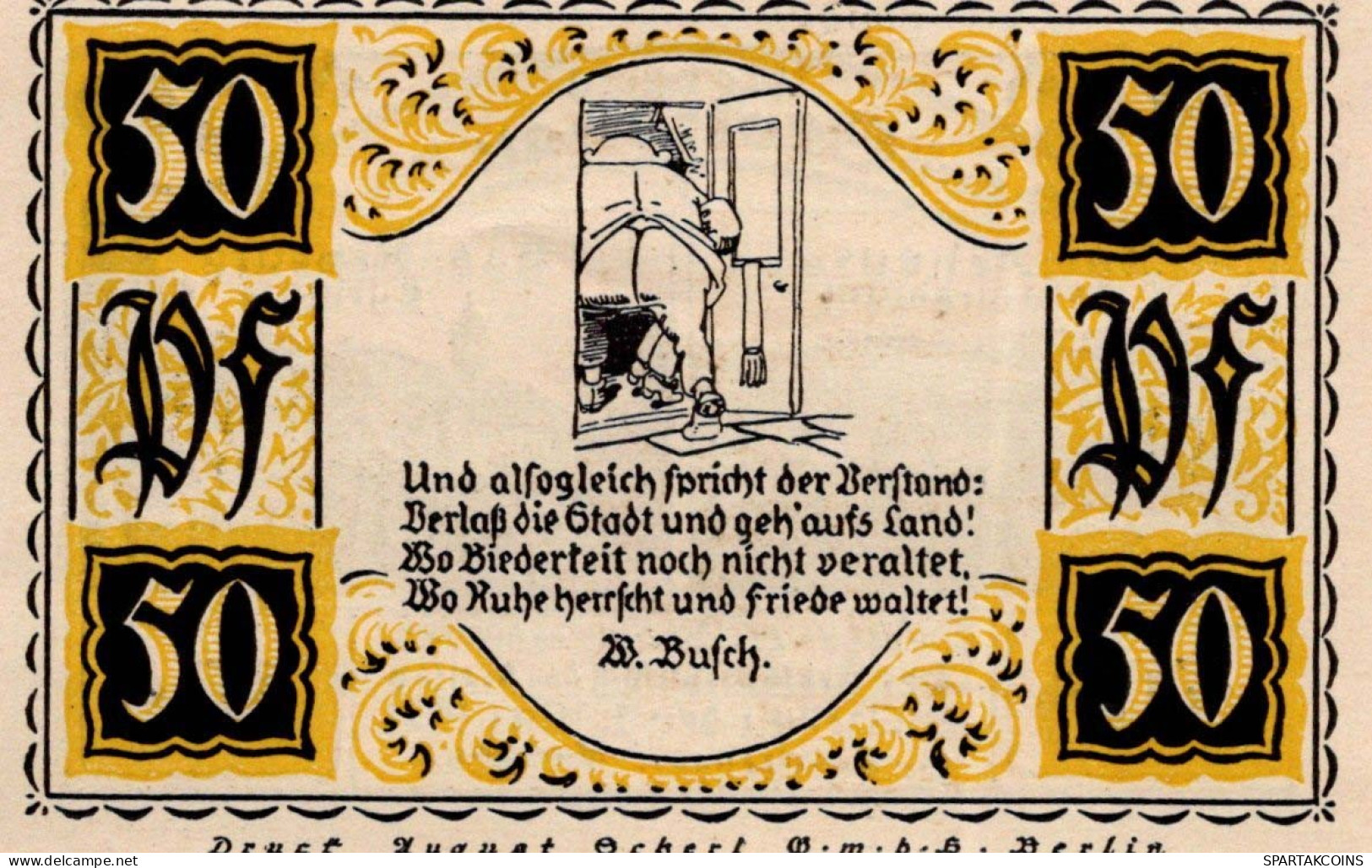 50 PFENNIG 1921 Stadt STOLZENAU Hanover DEUTSCHLAND Notgeld Banknote #PG211 - [11] Emissions Locales