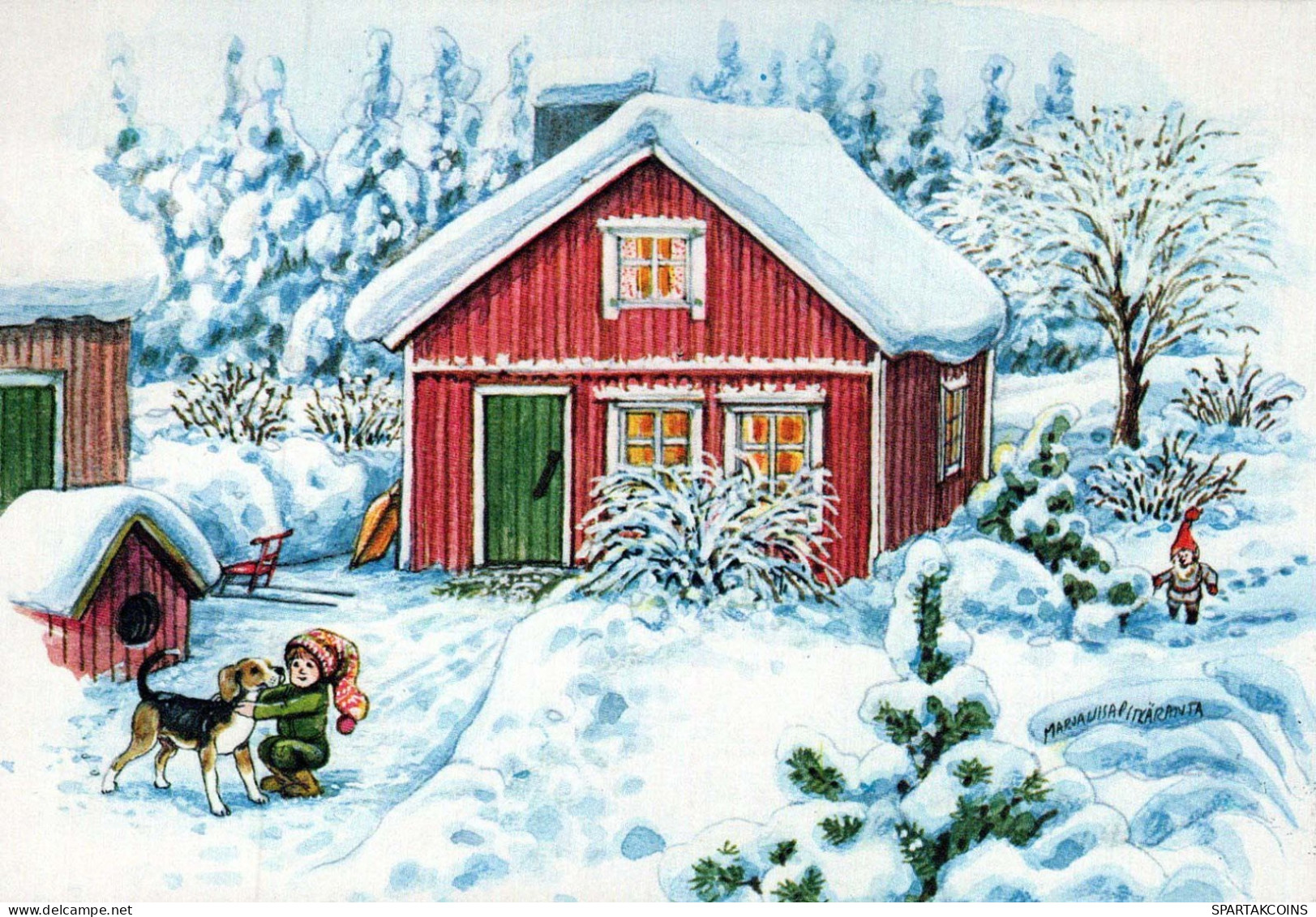 Buon Anno Natale BAMBINO Vintage Cartolina CPSM #PAW454.IT - New Year