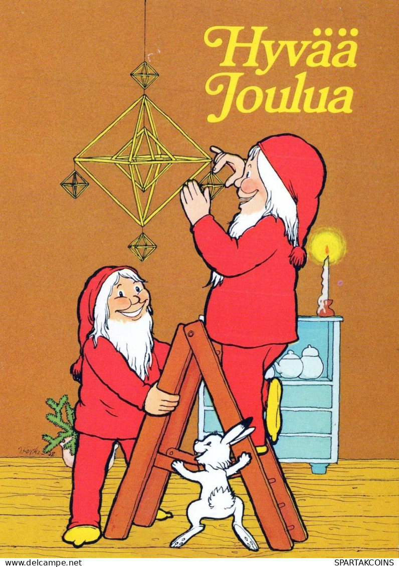 Buon Anno Natale GNOME Vintage Cartolina CPSM #PAY158.IT - New Year