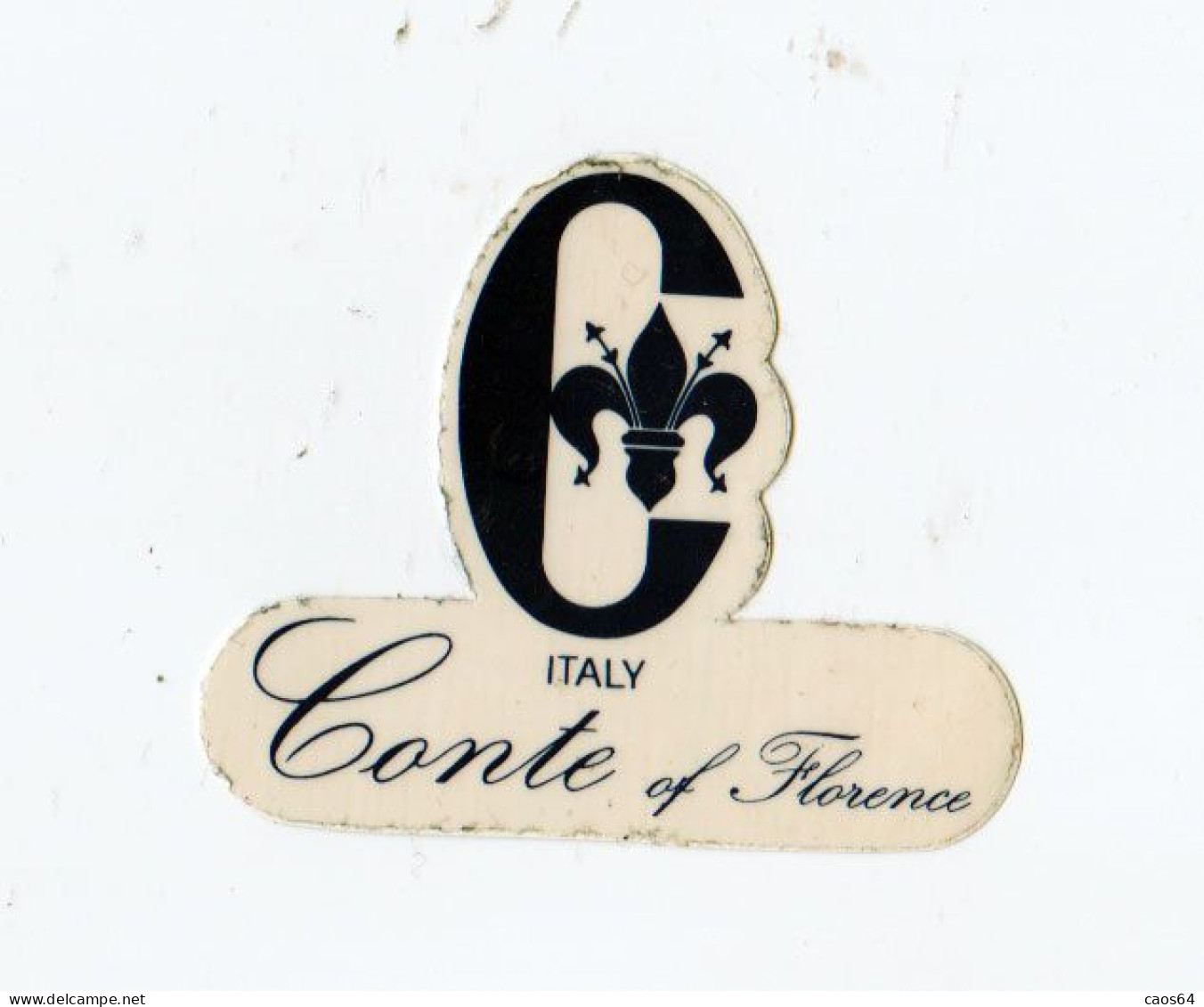 Italy Conte Of Florence Cm 6 X 7,5  ADESIVO STICKER  NEW ORIGINAL - Adesivi