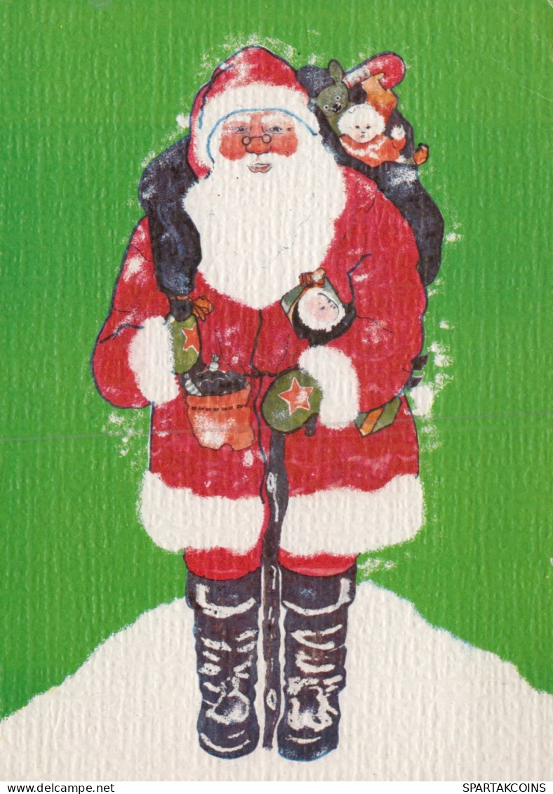 BABBO NATALE Natale Vintage Cartolina CPSM #PAK810.IT - Santa Claus