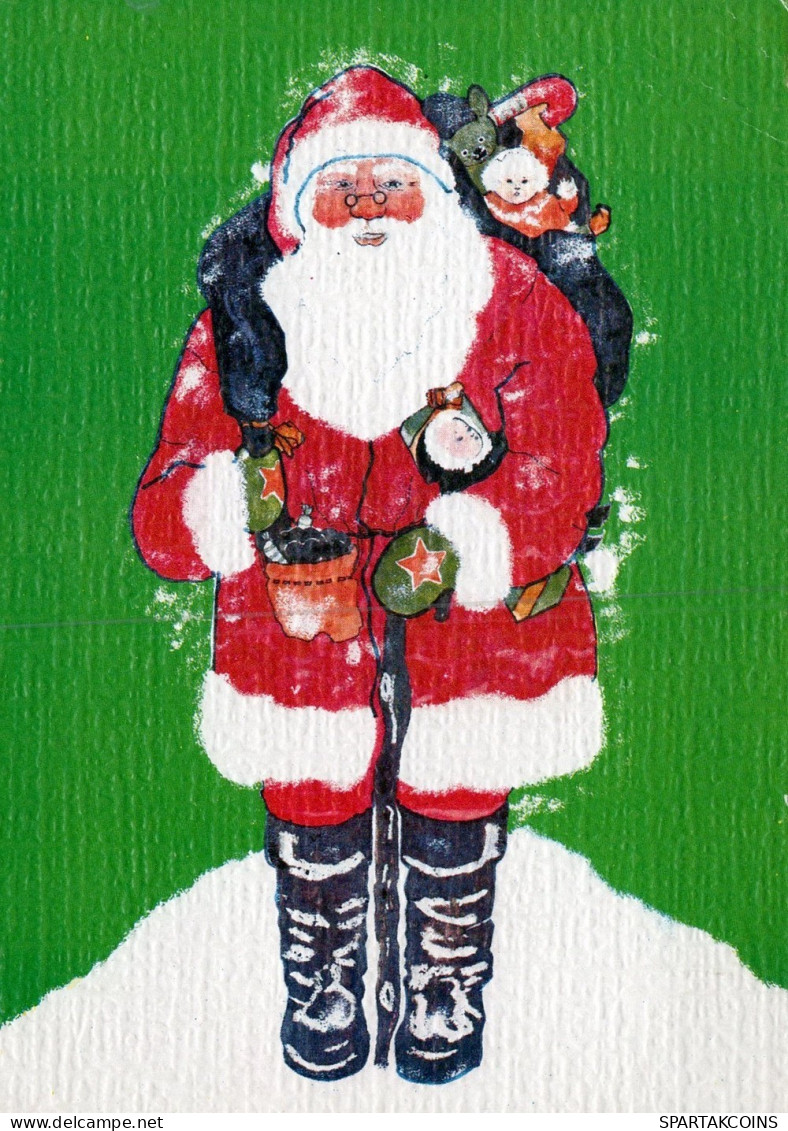 BABBO NATALE Natale Vintage Cartolina CPSM #PAK810.IT - Santa Claus